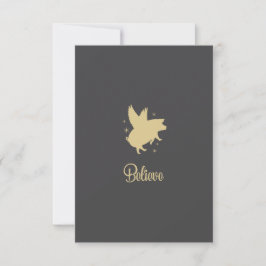 Flying Pig Believe Flat Note Card Notitiekaartje