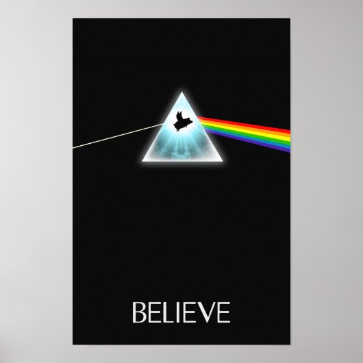 Flying Pig-Believe Poster (Voorkant)