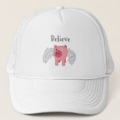Flying Pig Believe Trucker Pet (Voorkant)