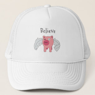 Flying Pig Believe Trucker Pet