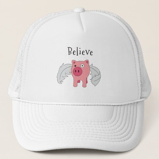 Flying Pig Believe Trucker Pet (Voorkant)