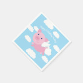 Flying Pig Birthday Party Kinder Servet (Hoek)