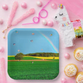 Flying Pig Boerderij Paper Bord (Feest)