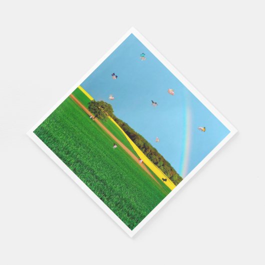 Flying Pig Boerderij Papier servet (Hoek)