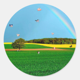 Flying Pig Boerderij Sticker