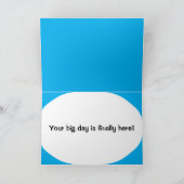 Flying Pig Bride and Groom aanpasbaar Kaart (Binnen)