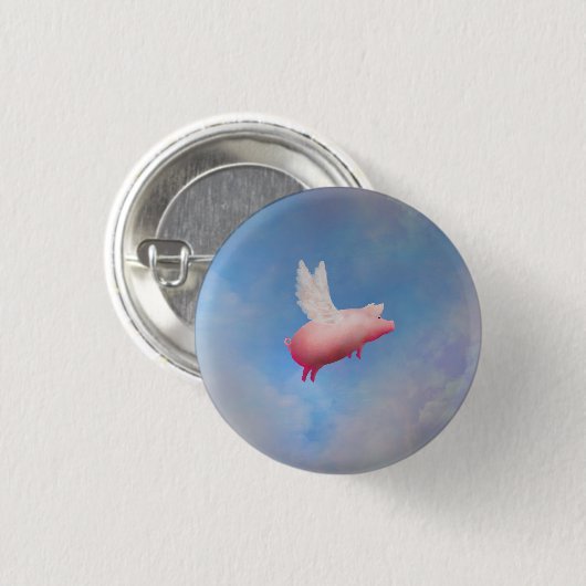 Flying Pig Button (Voorkant /achterkant)