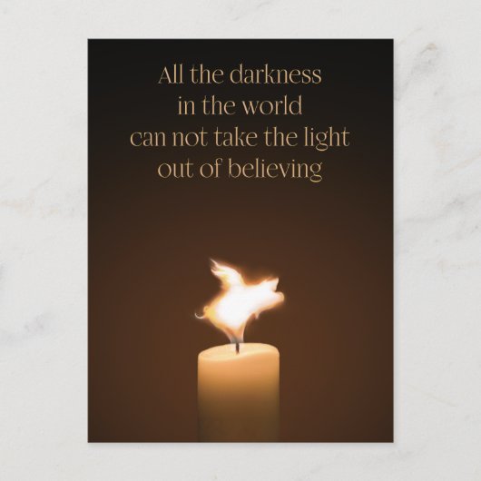 Flying Pig Candle Flame Briefkaart (Voorkant)