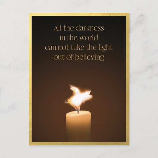 Flying Pig Candle Flame Briefkaart (Voorkant)