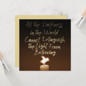 Flying Pig Candle Flame Kaart (Voorkant / Achterkant in situ)