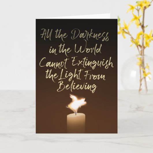 Flying Pig Candle Flame Kaart (Gele Bloem)