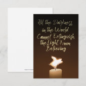 Flying Pig Candle Flame Notitiekaartje (Voorkant / Achterkant)