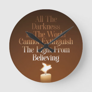 Flying Pig Candle Flame Ronde Klok