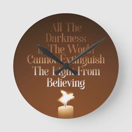 Flying Pig Candle Flame Ronde Klok (Voorkant)