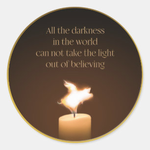 Flying Pig Candle Flame Ronde Sticker