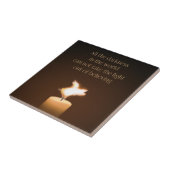 Flying Pig Candle Flame Tegeltje (Zijkant)