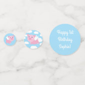Flying Pig Cute First Birthday Party Table Decor Confetti (Voorkanten)