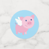 Flying Pig Cute First Birthday Party Table Decor Confetti (Kleine voorkant)