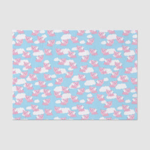 Flying Pig Cute First Birthday Party Tissue Paper Tissuepapier