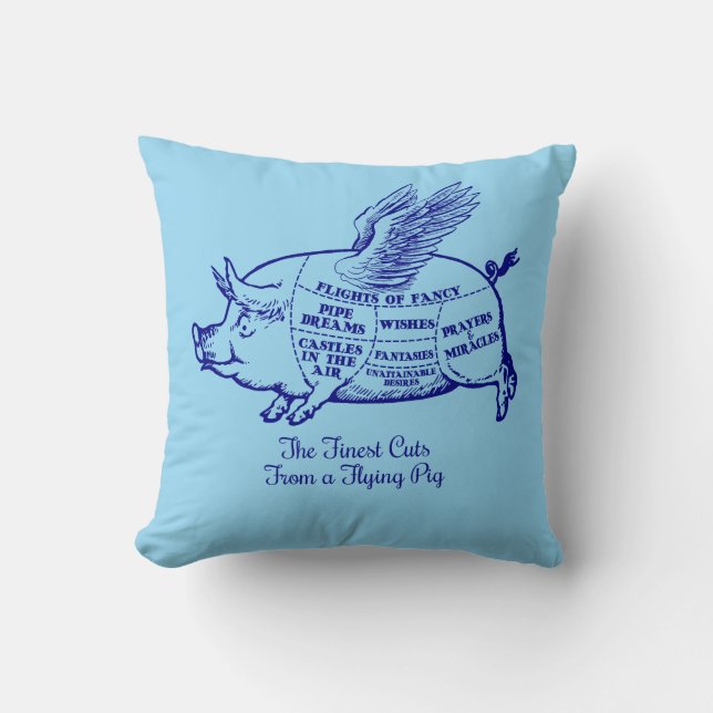 Flying Pig Cuts Sierkussen (Voorkant)