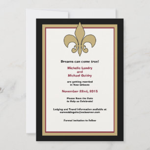 Flying Pig Fleur de Lis Save the Date