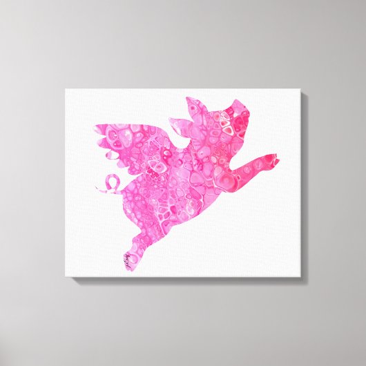 Flying Pig Gifts, Wanneer varkens vliegen, Vliegen Canvas Afdruk (Voorkant)