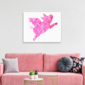 Flying Pig Gifts, Wanneer varkens vliegen, Vliegen Canvas Afdruk (Insitu (Woonkamer))
