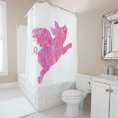 Flying Pig Gifts, Wanneer varkens vliegen, vliegen Douchegordijn (In situ)