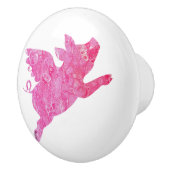 Flying Pig Gifts, Wanneer varkens vliegen, vliegen Keramische Knop (Rechts)