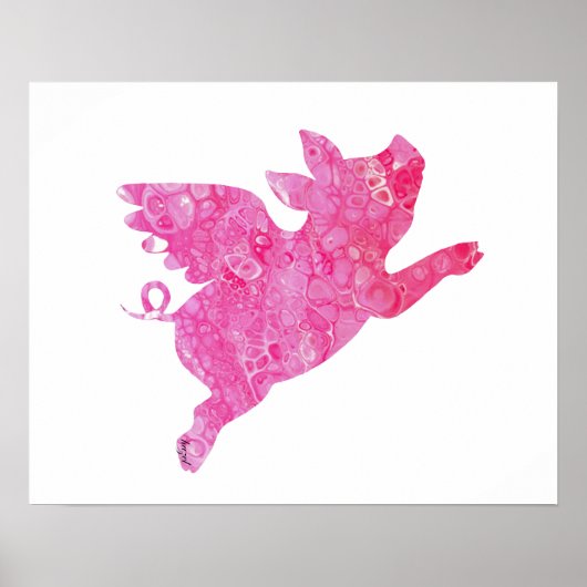 Flying Pig Gifts, Wanneer varkens vliegen, Vliegen Poster (Voorkant)