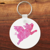 Flying Pig Gifts, Wanneer varkens vliegen, Vliegen Sleutelhanger (Voorkant)