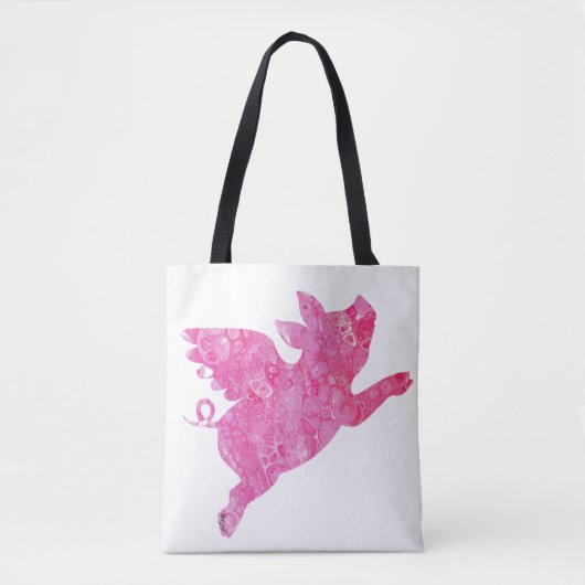 Flying Pig Gifts, Wanneer varkens vliegen, Vliegen Tote Bag (Voorkant)