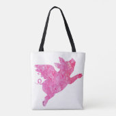 Flying Pig Gifts, Wanneer varkens vliegen, Vliegen Tote Bag (Achterkant)