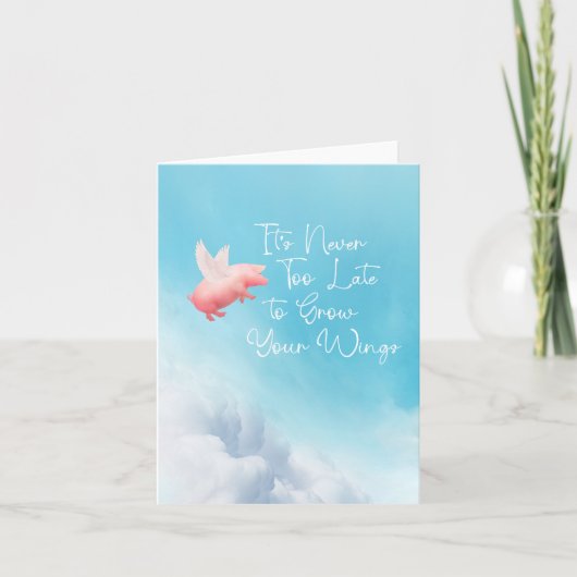 Flying Pig-Grow Your Wings Kaart (Voorkant)