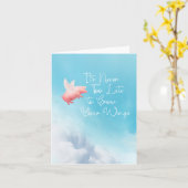 Flying Pig-Grow Your Wings Kaart (Gele Bloem)