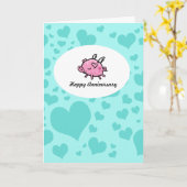 Flying Pig Jubileum kaart (Gele Bloem)