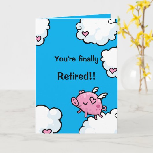 Flying Pig Kaart (Gele Bloem)