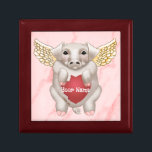 Flying Pig Love Cadeaudoosje<br><div class="desc">Flying Pig Love Gift Box, Flying Pig Valentijn Heart kleding, Heart t-shirts, Valentijn geschenken door ArtMuvz Illustration.TO PERSONALISEREN voeg jouw naam toe, of voeg tekst toe. Funny Flying Pig Valentijn Hart t-shirt, kleding en geschenken, canvas tas, mok, Valentijn geschenken. Uniek romantisch stropdas, hart multomap, pet, muismat. Maak je klaar voor...</div>