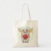 Flying Pig Love canvas tassen (Voorkant)