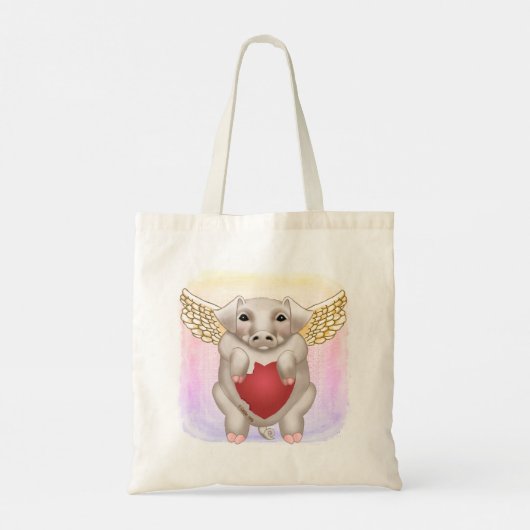 Flying Pig Love Tote Bag (Achterkant)