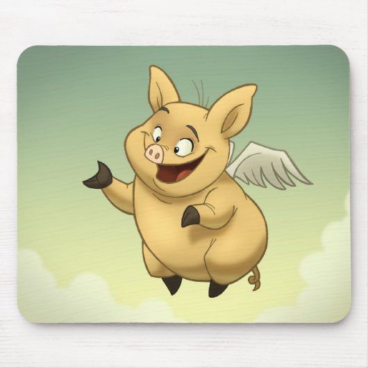 Flying Pig Mousepad Muismat (Voorkant)