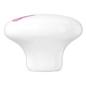 Flying Pig, Pink Pig. Keramische Knop (Zijkant)