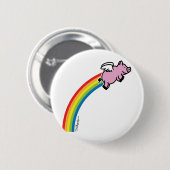 Flying Pig Rainbow Ronde Button 5,7 Cm (Voorkant /achterkant)