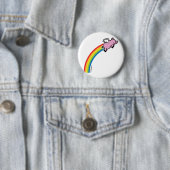 Flying Pig Rainbow Ronde Button 5,7 Cm (In situ)