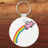 Flying Pig Rainbow Sleutelhanger (Voorkant)