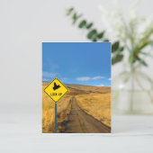 Flying Pig Road Sign Briefkaart (Staand voorkant)