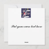 Flying Pig Santa Feestdagenkaart (Achterkant)