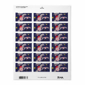 Flying Pig Santas Etiket (Full Sheet)