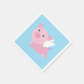 Flying Pig Schattige 1e Verjaardag Party Servetten (Hoek)