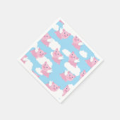 Flying Pig Schattige 1e Verjaardag Party Servetten (Hoek)